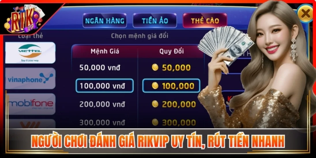 Người chơi đánh giá Rikvip uy tín, rút tiền nhanh